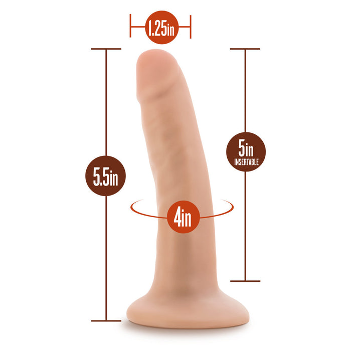 Eden 5" Long Beige Silicone Suction Realistic Dildo