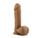 Adult Sex Toys 8" Long Brown Realistic Dildo With Balls & Suction Cup Base