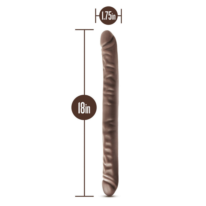 Eden 18" Long Brown Realistic Double Sided Dildo