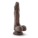 Adult Sex Toys 8.5" Long Brown Ridged Suction Realistic Dildo