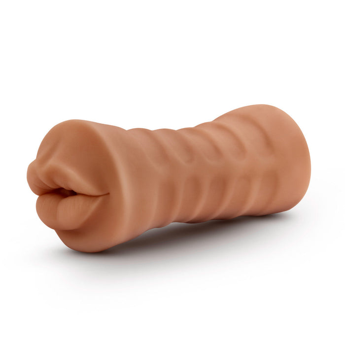 Eden Ultra Soft Brown Realistic Snug Mouth Pocket Pussy Vibrating Masturbator