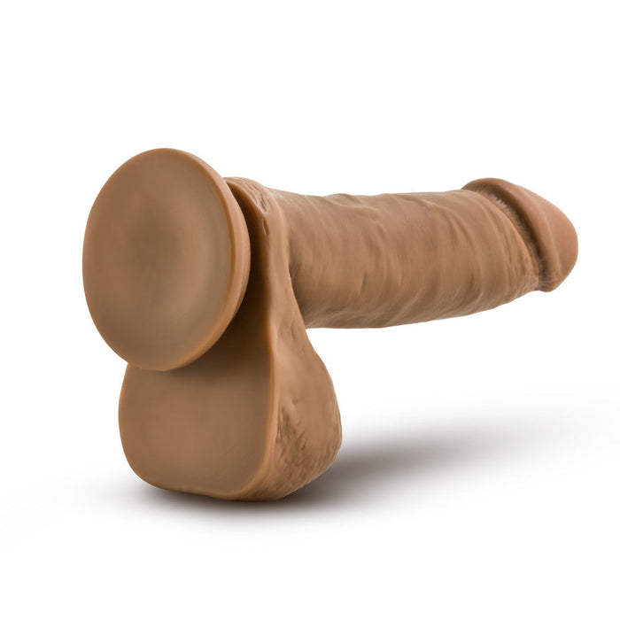 Eden 8" Long Brown Realistic Dildo With Balls & Suction Cup Base