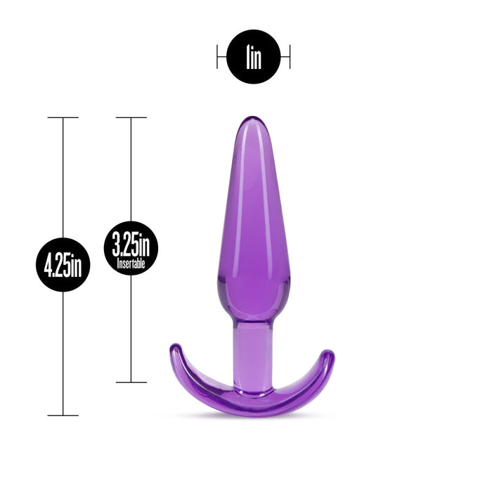 Eden 4.25" Long Purple Tapered Slim Anal Butt Plug