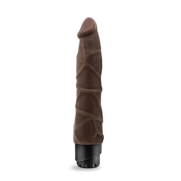 Adult Sex Toys 9" Long Brown Ridged Realistic 1 Mode Vibrating Dildo