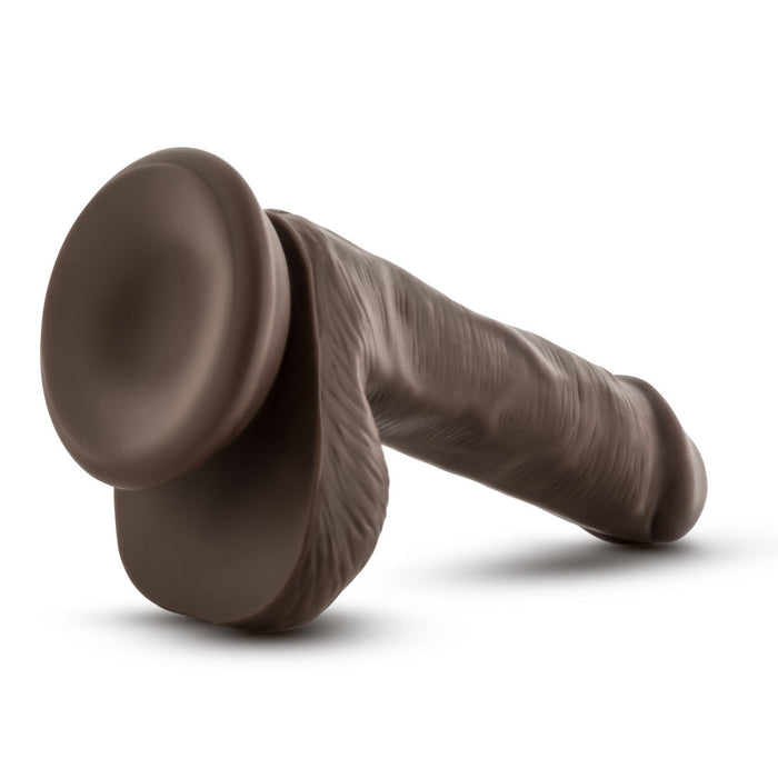 Eden 6.5" Long Posable Brown Realistic Dildo With Balls & Suction Cup Base