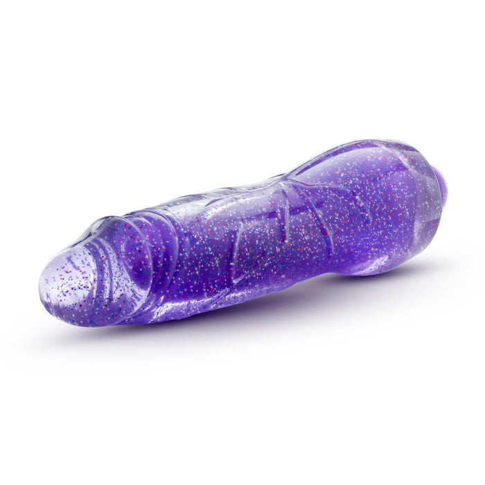 Eden 9" Long Glow In The Dark Purple Ridged 1 Mode Vibrating Dildo