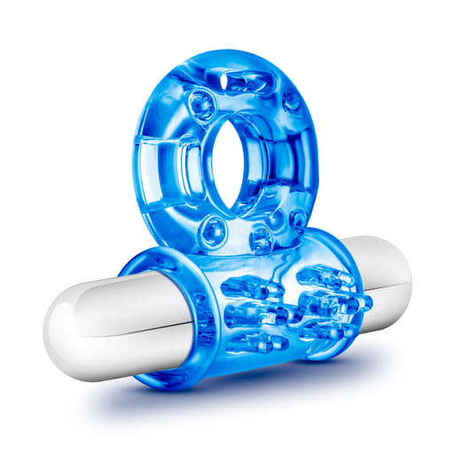 Adult Sex Toys 2" Long Blue 10 Mode Cock Ring