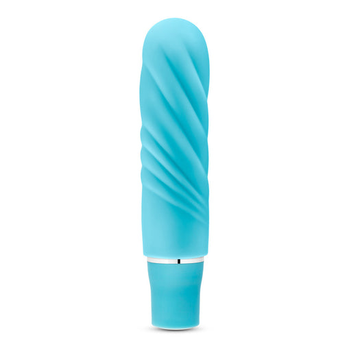 Adult Sex Toys 3.5" Long 10 Mode Ridged Blue Waterproof Vibrator