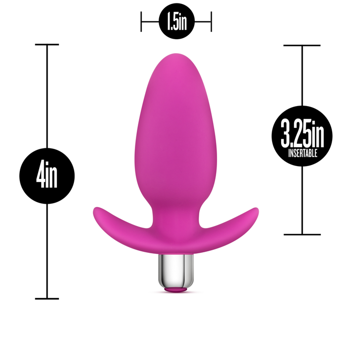 Eden 4.5" Long Pink Silicone 10 Mode Anal Butt Plug