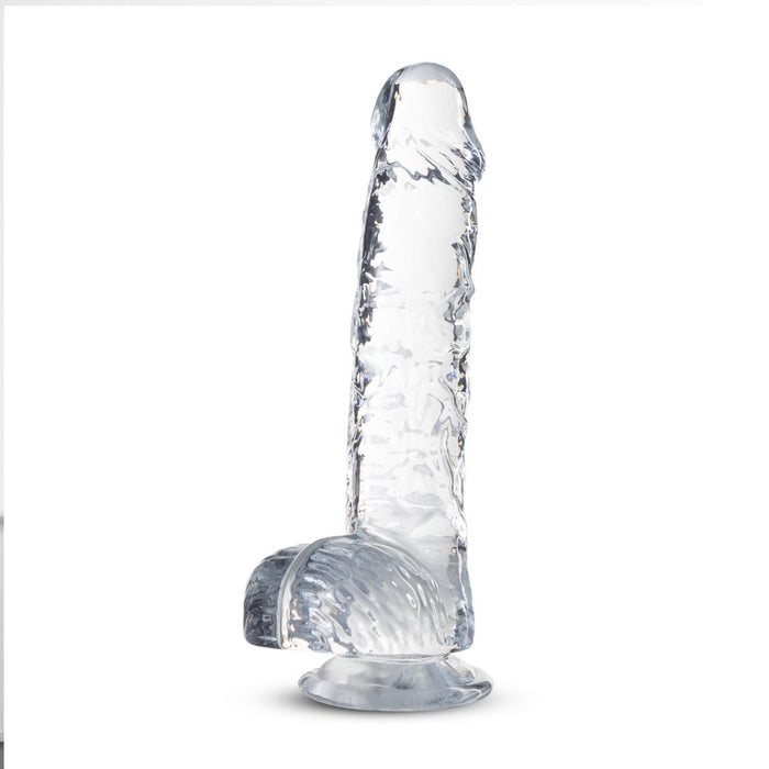 Adult Sex Toys 6" Long Clear Realistic Dildo With Balls & Suction Cup Base