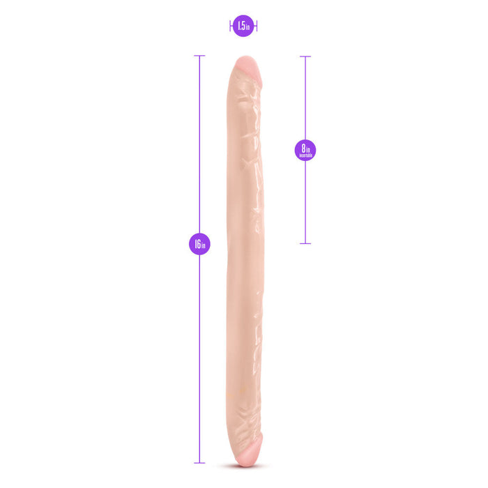 Eden 16" Long Beige Realistic Double Sided Dildo