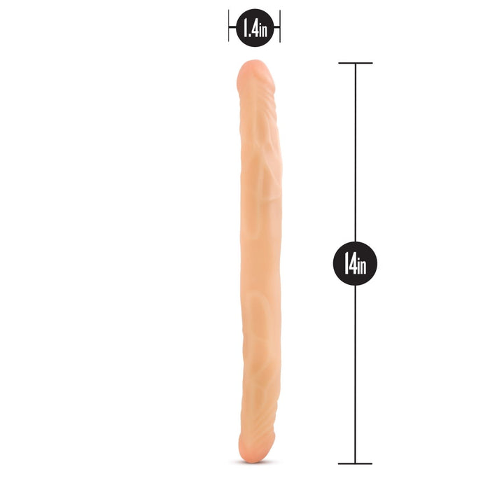 Eden 14" Long Beige Realistic Double Sided Dildo