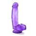 Adult Sex Toys 7" Long Purple Realistic Dildo With Balls & Suction Cup Base