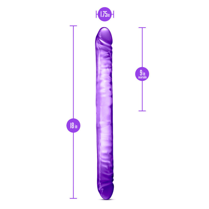 Eden 18" Long Purple Realistic Double Sided Dildo