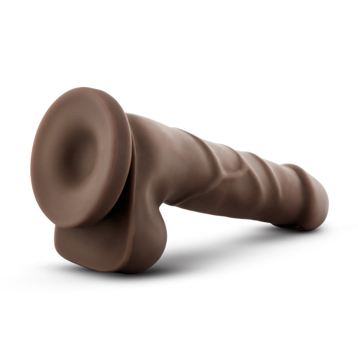 Eden 7.75" Long Brown Realistic Dildo With Balls & Suction Cup Base