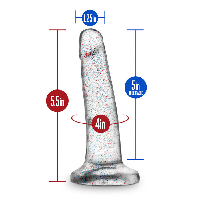 Eden 5.5" Long Clear Beginner's Realistic Dildo With Suction Cup Base