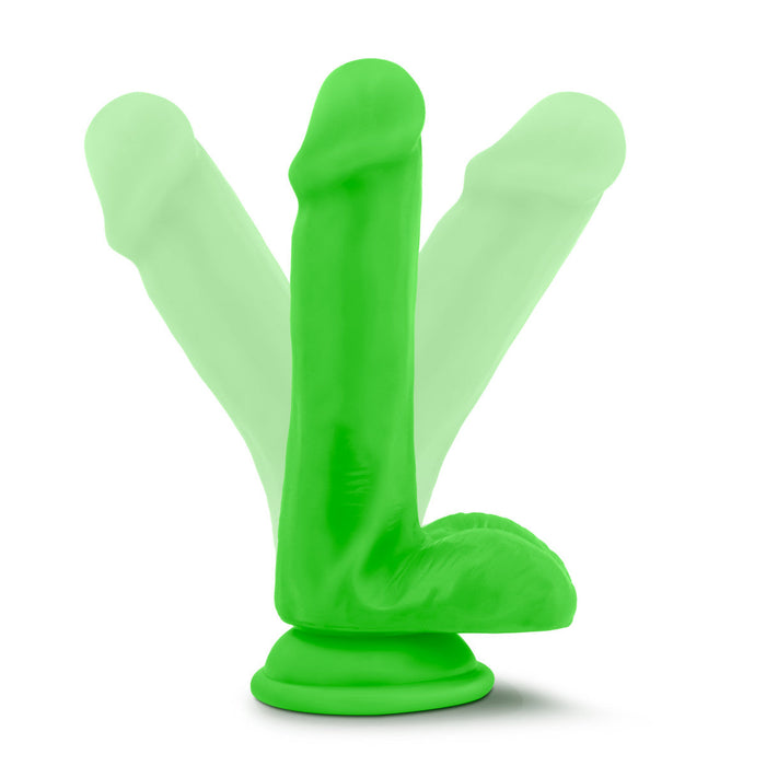 Eden 6" Long Green Realistic Dildo With Balls & Suction Cup Base