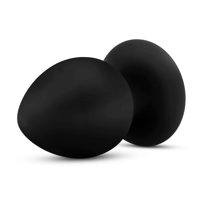 Eden 3.5" Long Black Silicone Tapered Anal Butt Plug With Suction Cup Base