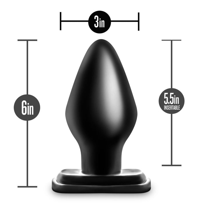 Eden 6" Long XX-Large Black Anal Butt Plug