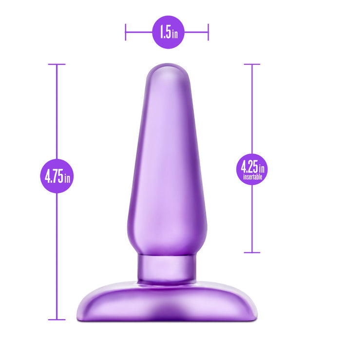 Eden 4.5" Long Purple Beginner's Anal Butt Plug