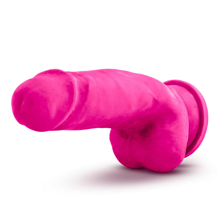 Eden 7" Long Pink Curved Rigid Realistic Dildo With Balls & Suction Cup Base