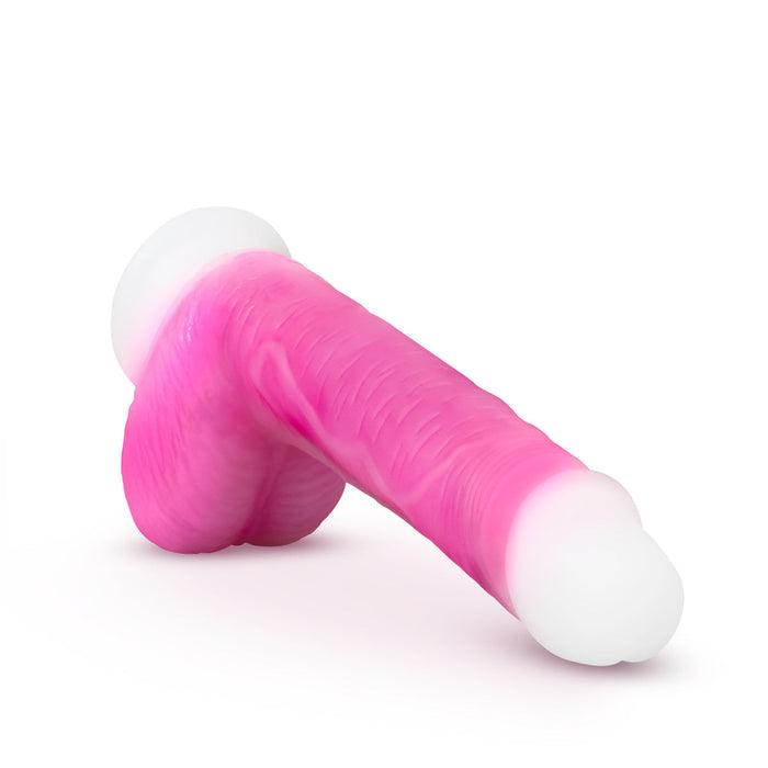 Eden 8.5" Long Pink Silicone Tapered Realistic Dildo With Suction Cup Base