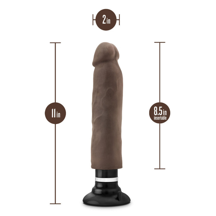 Eden 11" Long Adjustable Realistic Vibrating Dildo With Suction Cup Base