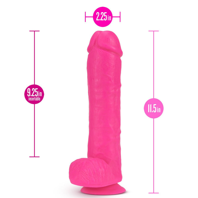 Eden 11.75" Long Pink Realistic Dildo With Balls & Suction Cup Base