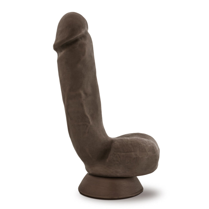 Eden 8.5" Long Brown Rigid Realistic Dildo With Balls & Suction Cup Base