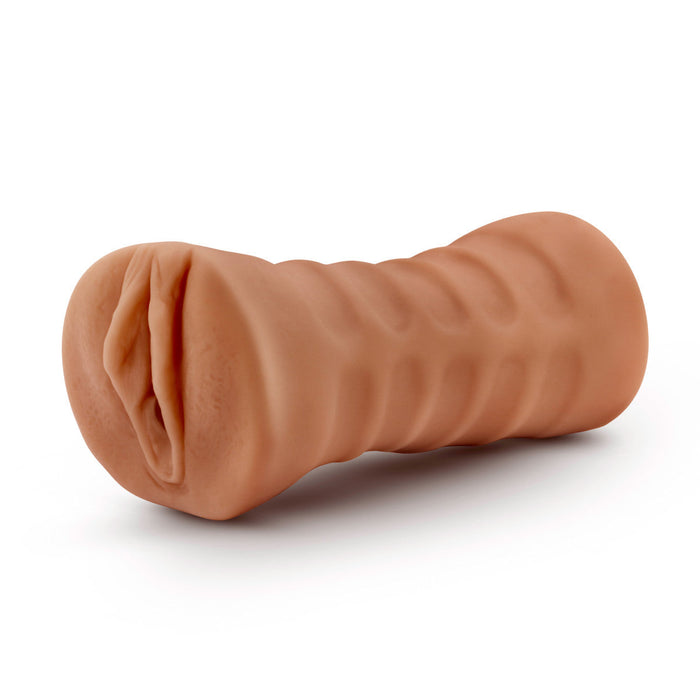 Eden Ultra Soft Brown Realistic Snug Pocket Pussy Vibrating Masturbator