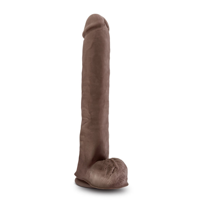 Eden 14" Long Brown Realistic Dildo With Balls & Suction Cup Base