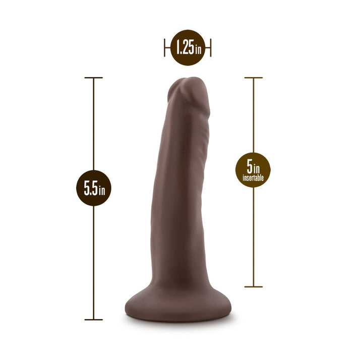 Eden 5.5" Long Posable Brown Realistic Dildo With Suction Cup Base