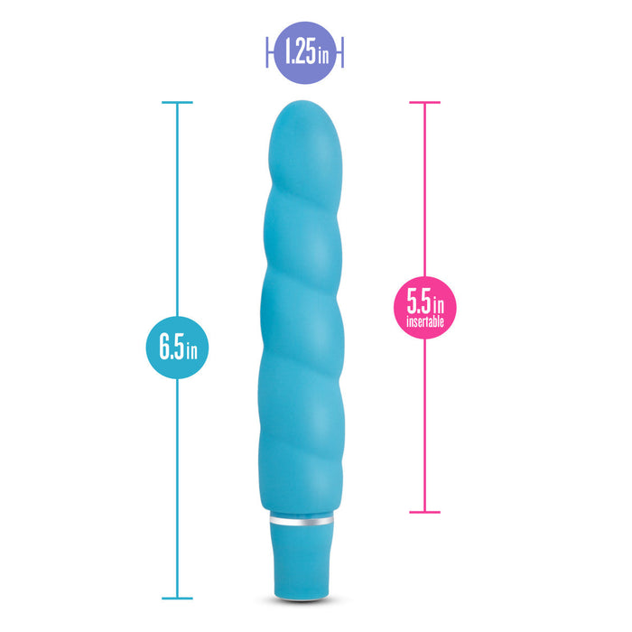 Eden 6" Long Blue Waterproof Multi-Speed G-Spot Vibrator