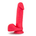 Adult Sex Toys Red Silicone Curved Dildo