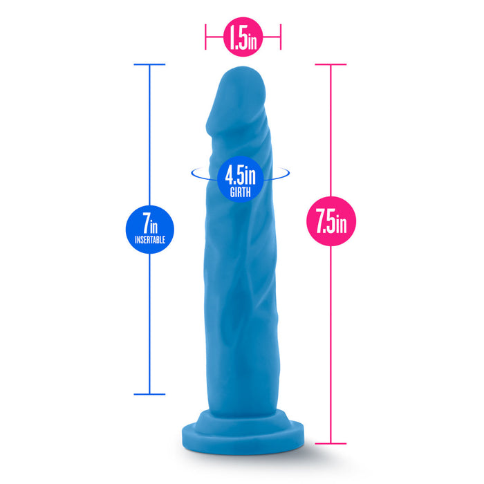 Eden 7.5" Long Blue Realistic Dildo