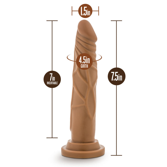 Eden 7.5" Long Beige Realistic Dildo With Suction Cup Base