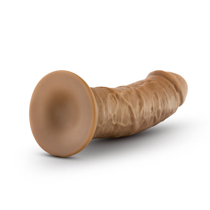 Eden 8" Long Brown Ridged Suction Realistic Dildo With Suction Cup Base