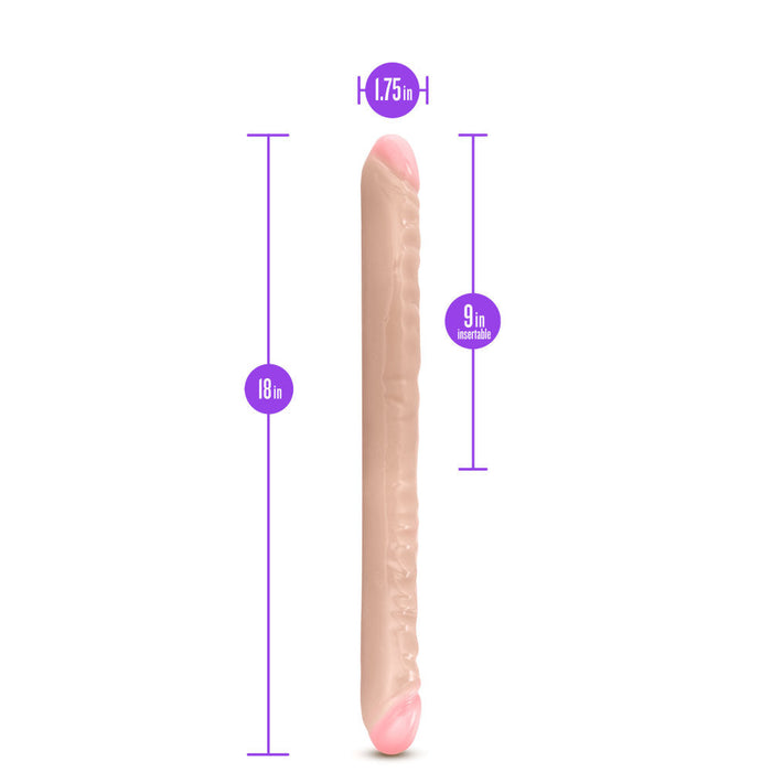 Eden 18" Long Beige Realistic Double Sided Dildo