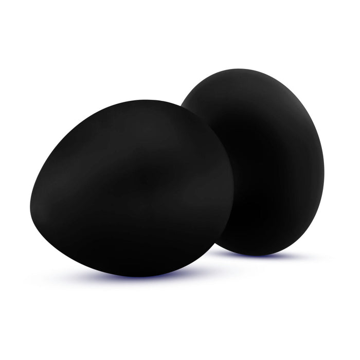 Eden 3" Long Black Silicone Anal Butt Plug With Suction Cup Base