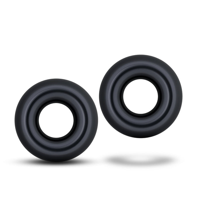 Eden Black Oversized Donut Cock Rings (Set of 2)