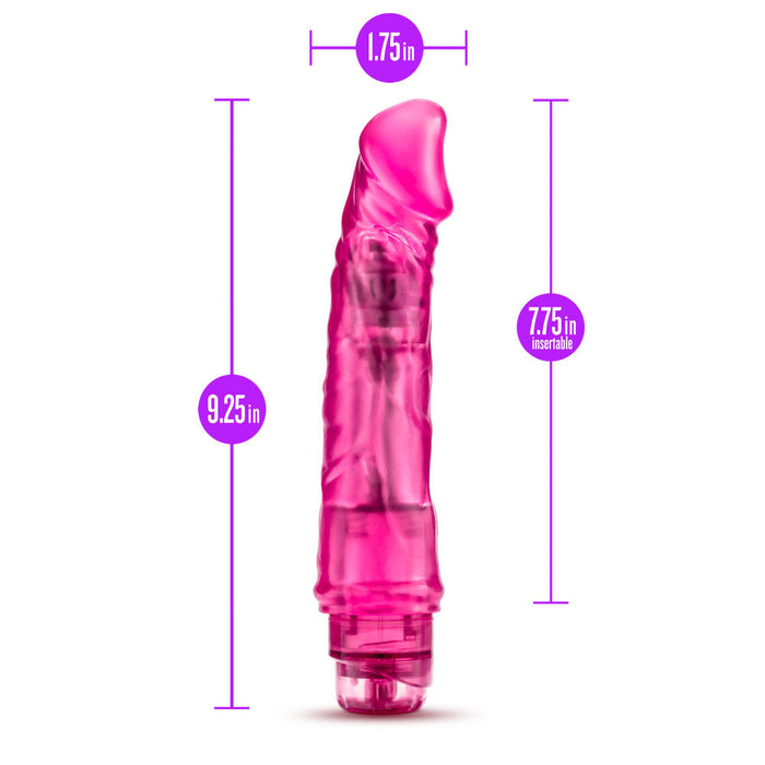 Eden 9.25" Long Pink Realistic Multispeed Vibrating Dildo