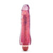 Adult Sex Toys 8" Long Glow In The Dark Pink Ridged 1 Mode Vibrating Dildo