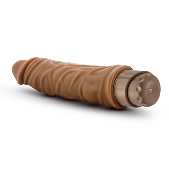 Eden 8.5" Long Beige Ridged Realistic 1 Mode Vibrating Dildo