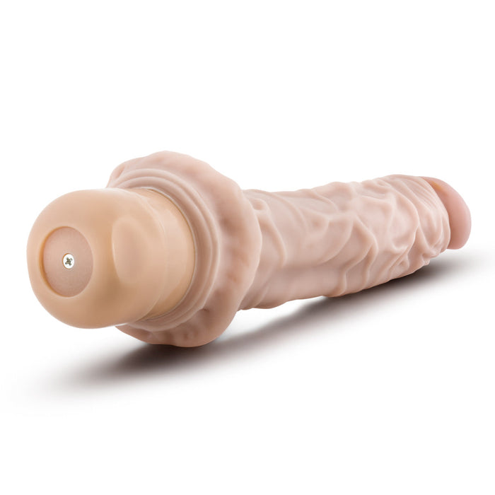 Eden 9.5" Long Beige Ridged Realistic 1 Mode Vibrating Dildo