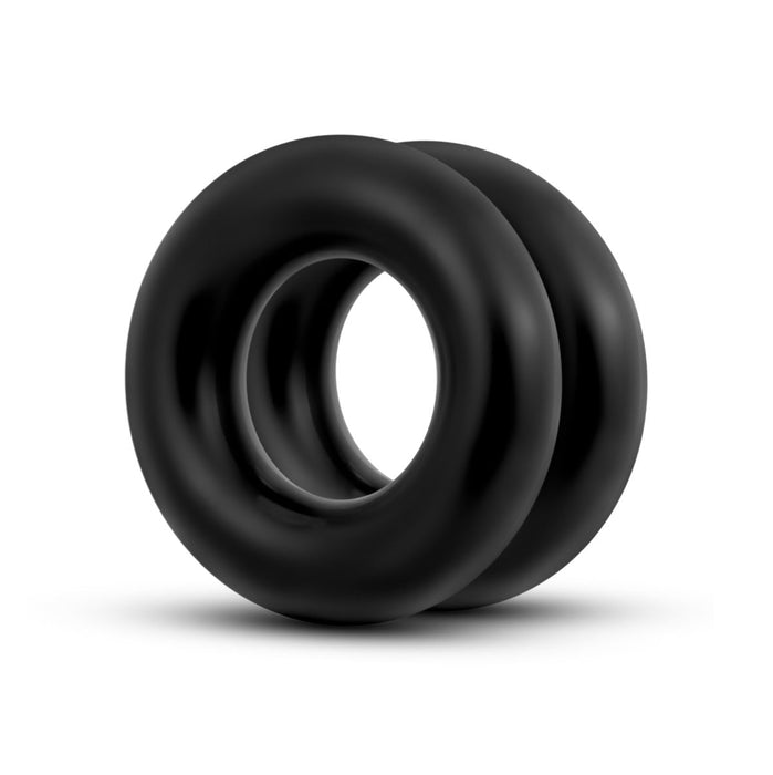 Eden Black Oversized Donut Cock Rings (Set of 2)