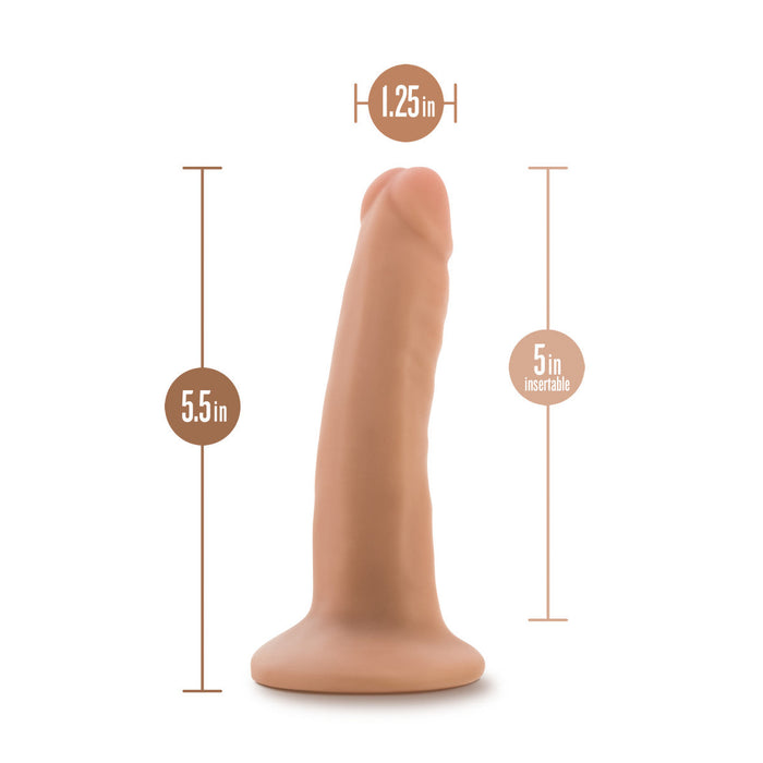 Eden 5" Long Beige Ridged Suction Realistic Dildo