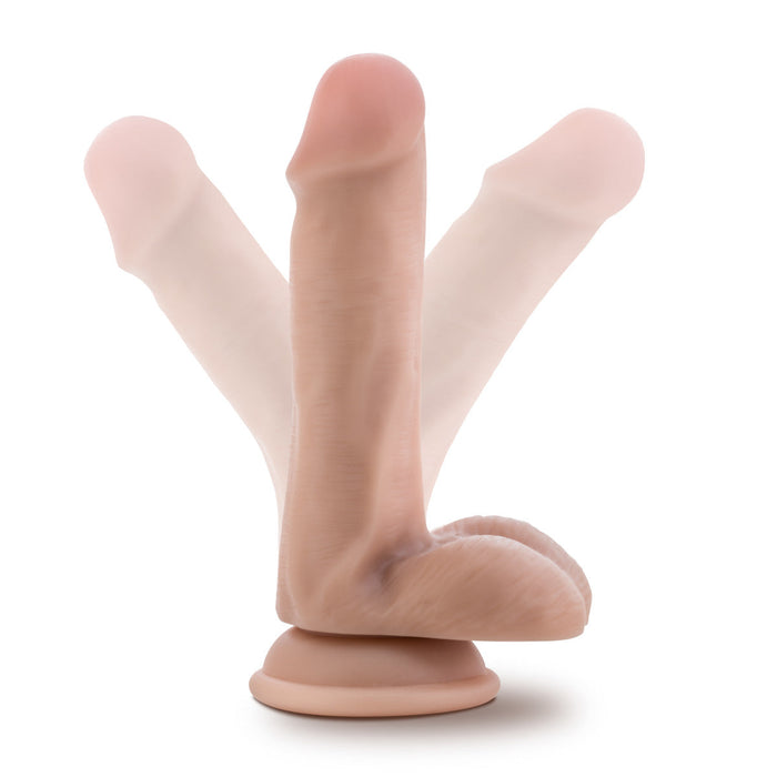 Eden 6" Long Beige Ridged Suction Realistic Dildo With Suction Cup Base