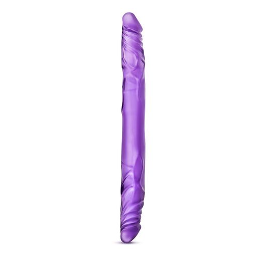 Adult Sex Toys 14" Long Purple Realistic Dildo With Balls & Suction Cup Base