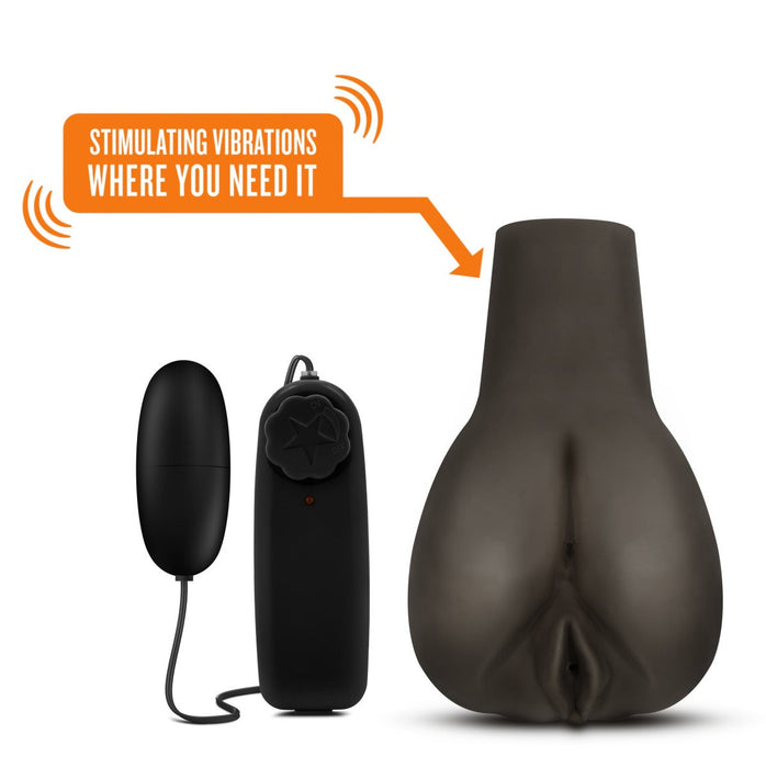 Eden Ultra Soft Brown Realistic Snug Pocket Pussy Vibrating Masturbator