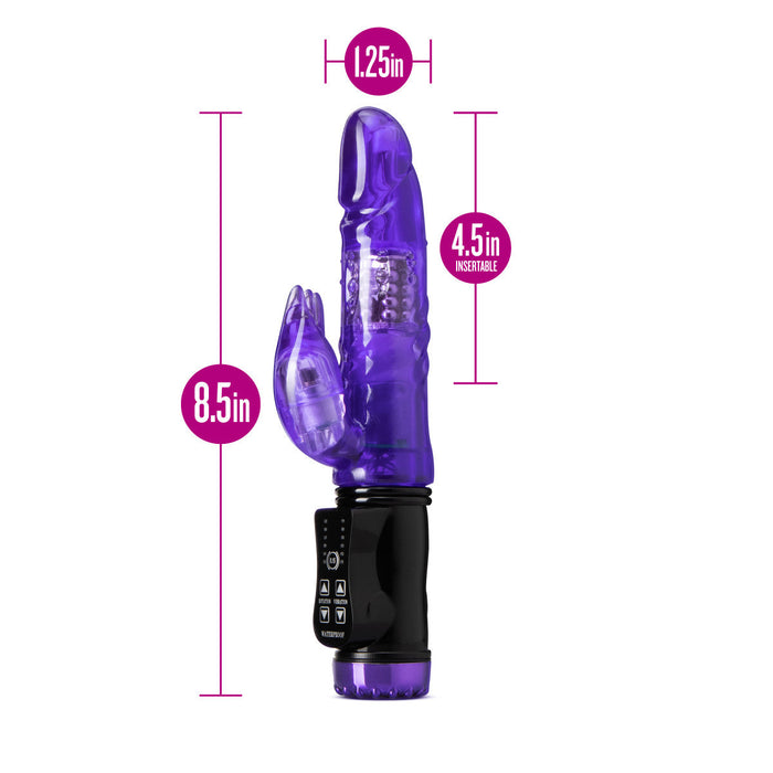 Eden 8.5" Long Purple Multi-Speed Gyrating & Rotating Rabbit Vibrator